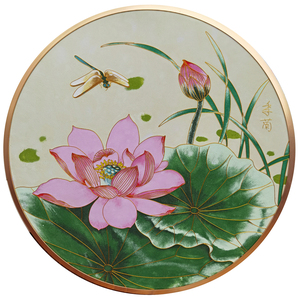 景泰蓝掐丝珐琅材料包diy手工荷花莲花套件