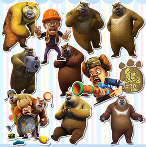 卡通熊出没熊大熊二光头强周边儿童早教贴画防水行李箱拉杆箱贴纸