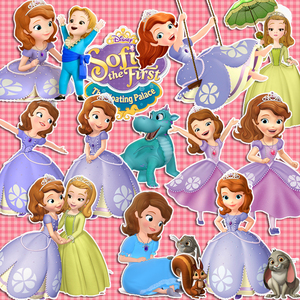 小公主苏菲亚卡通动漫旅行箱贴纸网红笔记本吉他防水箱贴纸ins女