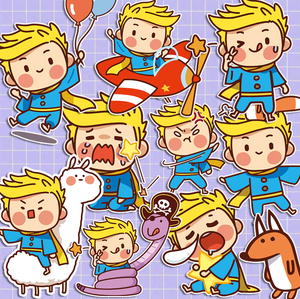 q版小王子卡通动漫ins少女心粉登机箱贴行李箱贴纸防水潮牌车贴