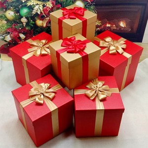 超特大号红色礼品盒婚纱零食篮球包装礼盒正方形堆头生日礼物定制