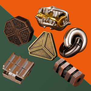 01单品悟不空青铜神力锁puzzle高难度鲁班锁成人儿童益智金属玩具