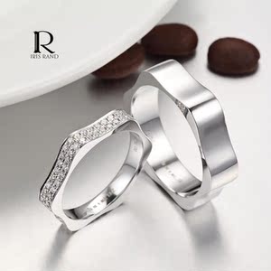 18k密钉镶嵌 mont blanc 万宝龙4810款男女对戒婚戒 豪华戒指