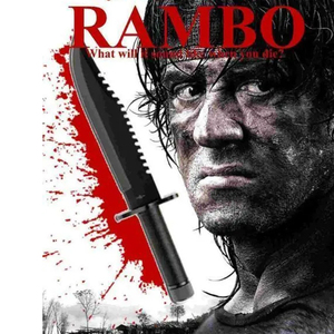 史泰龙第一滴血电影出品防身刀具john rambo签名版求生刀兰博2号