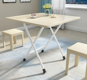 家用可折叠小桌子矮餐桌简易吃饭桌普通折叠桌简约租房2人4方桌