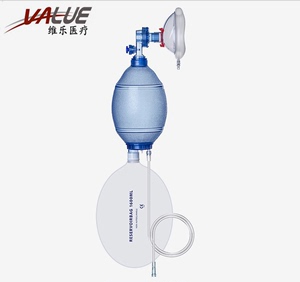 硅胶PVC简易呼吸器人工呼吸器面罩心肺复苏器急救五件套苏醒球囊