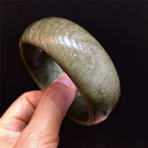 天然60金曜石60手镯60宽版金沙十胜石镯子霸气母亲老婆女圈口