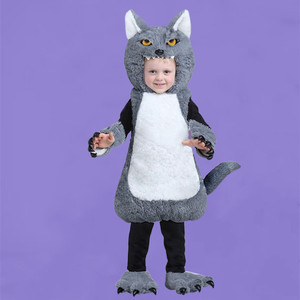 万圣节儿童服装男童衣服幼儿园宝宝表演服动物服装可爱大灰狼服饰