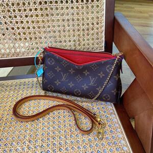 蔚蓝中古 lv/路易威登 老花红拼传奇手提斜挎包