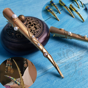 菡萏花开如懿甄嬛传清朝护甲套指甲套指套皇后贵妃影楼娘娘宫廷