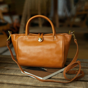 手工牛皮包包女包法式复古文艺小众菜篮子包单肩包斜挎包手提包