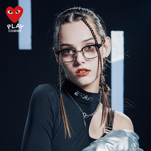 新川久play欧美朋克风复古重工可配近视眼镜男眼睛框防蓝光镜架女
