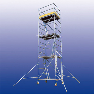 铝合金脚手架移动平台活动铝脚手架厂家新型快装单双宽快装铝架