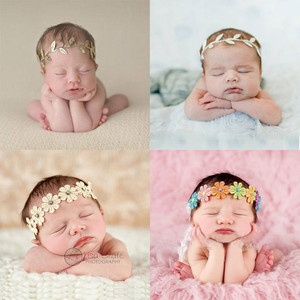 宝宝拍照道具新生儿艺术照服装婴儿满月百天影楼儿童摄影发饰发带
