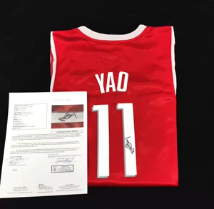 姚明签名球衣姚明亲笔签名球衣姚明亲签yao签名麦迪科比签名