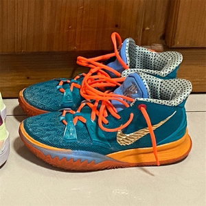 适配nikekyrie7horus欧文7荷鲁斯之眼蓝橙色半圆粉色渐变海岛鞋带