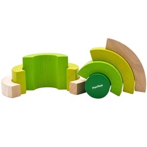 plantoys弧形积木分类立方块数学启蒙益智蒙氏教具分数认知堆叠