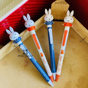 日本产原裝正版miffy米菲兔3d立體造型手会动圆珠笔玩偶笔0.5黑
