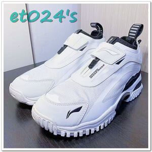 【et024】李宁男子减震拉链潮流休闲耐磨舒适跑步老爹鞋aglp077-5