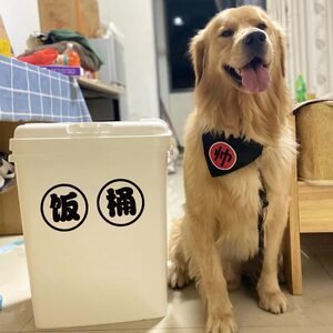 饭桶创意搞笑文字语录宠物猫粮狗粮贴纸铲屎官专用个性平面装饰贴