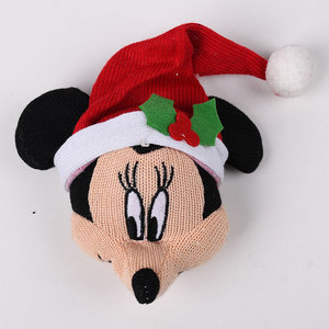 圣诞帽米奇头毛线毛绒公仔儿童玩具包包服装饰品1.5元一个