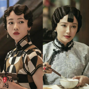 影视剧传家同款发型手推波纹假发扫把刘海民国风夜上海古风假发片