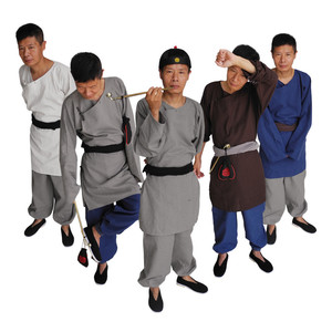 古代服装布衣男老爷爷衣服土民国清朝古装演出长褂店小二服土匪装