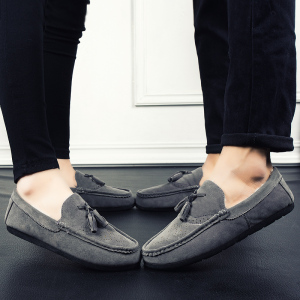 情侣快手红人刘叉叉猴哥同款鞋子社会人精神小伙冬季加绒豆豆鞋潮