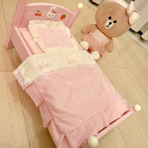 木制娃娃床过家家宝宝儿童玩具女孩幼儿园区角材料仿真家居具礼物