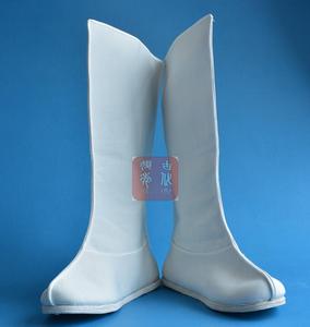 白色布靴 古装靴  千层底布靴