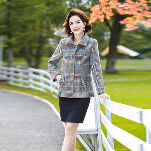迪葵纳旗艦店福玛玛中老年阔夫人女装正品麦子熟了妈妈外套