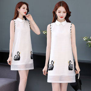 妙彩台湾女装新款盈达凯永梦田唐菱时尚连衣裙女 娃娃领 长款