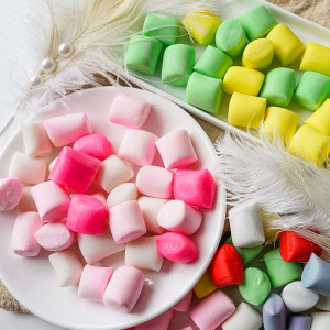 仿真棉花糖假糖块蛋糕配饰假食品拍摄道具模型 创意密封罐玻璃瓶