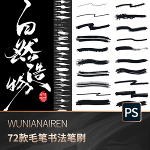 procreate笔刷ps笔刷手写毛笔字体书写水墨书法板写手绘写字草书