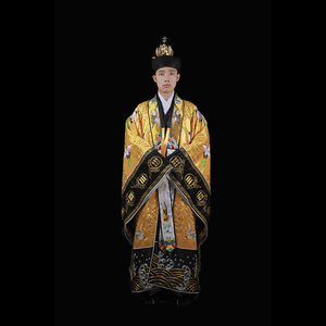 002人付款淘宝法衣黄色云鹤法衣全金线刺绣百鹤法衣