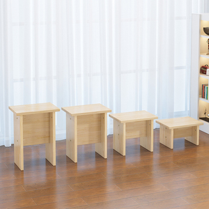 实木方凳木头凳子圆凳家用凳餐桌凳原木中式高木凳小方凳木登板凳