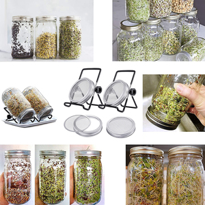 梅森罐芽苗菜套装 宽口蔬菜沙拉玻璃早餐杯酵素瓶 种子拯救者