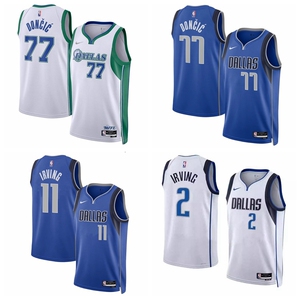 美版正品nba独行侠队77号东契奇2号欧文球衣篮球服男运动背心套装