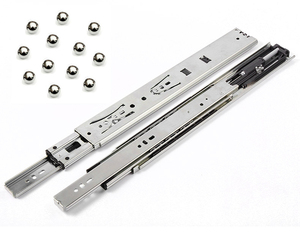 海蒂诗抽屉轨道 阻尼缓冲橱柜静音滑轨滑道自吸三节轨导轨