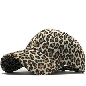 Leopard Print Baseball Cap 女士豹纹棒球帽百搭遮阳防晒休闲帽