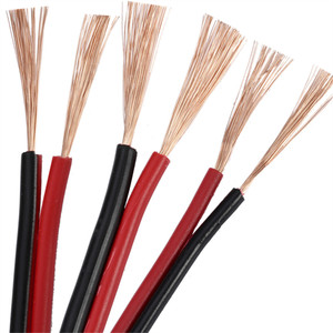 1米 纯铜红黑线电线缆 双色并线 平行线 2X0.3平方 10根0.15mm铜
