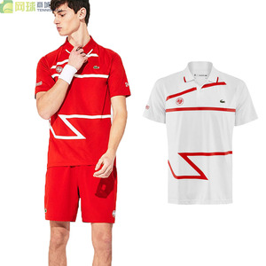 鳄鱼lacoste2020年法网小德德约科维奇网球服速干短袖t恤