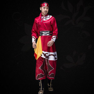 蒙古服装男蒙族少数民族舞蹈筷子舞表演服饰大气蒙古族舞蹈演出服