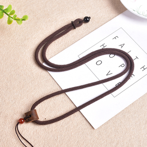 牛皮头吊坠挂绳挂脖粗款原创简约男士吊牌配绳高档挂件绳项链绳玉