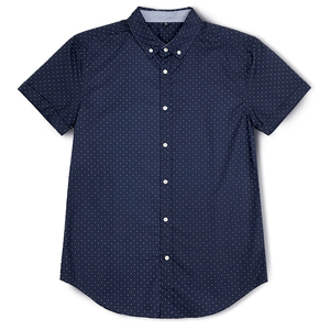 纯棉短袖男衬衫 修身 经典基础款衬衣 有大码 夏季 出口欧洲订单