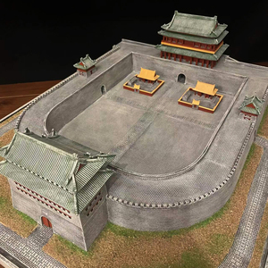 北京标志性古建筑门楼牌坊正阳门城楼瓮城沙盘模型展示摆件可定制