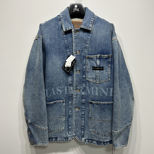 现货 神作 mastermind world 21aw mmj 水洗大骷髅 工装牛仔外套