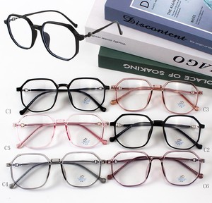 潮流多边形超轻TR90近视眼镜成品轻盈舒适显瘦男女框架配0--800度
