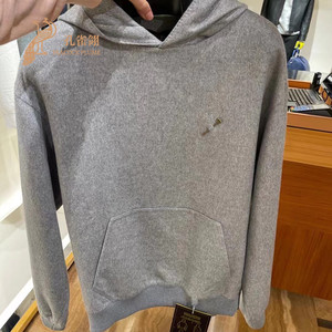 louis vuitton/路易威登2024男士灰色休闲百搭连帽双面卫衣1a5db6