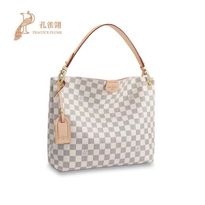 louis vuitton/路易威登女包格纹graceful 小号手提购物包n42249